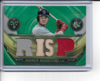 2019 Topps Triple Threads Benintendi Game Used Bat Jersey Relic 13/18 NM con