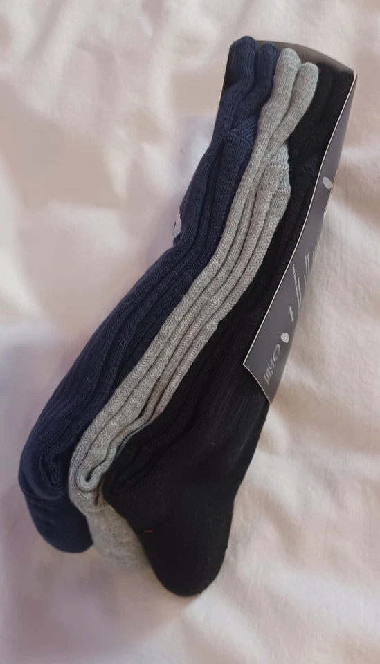 Calcetines FILA Crew para hombre talla 6-12 azul blanco negro Foto 3 de 4