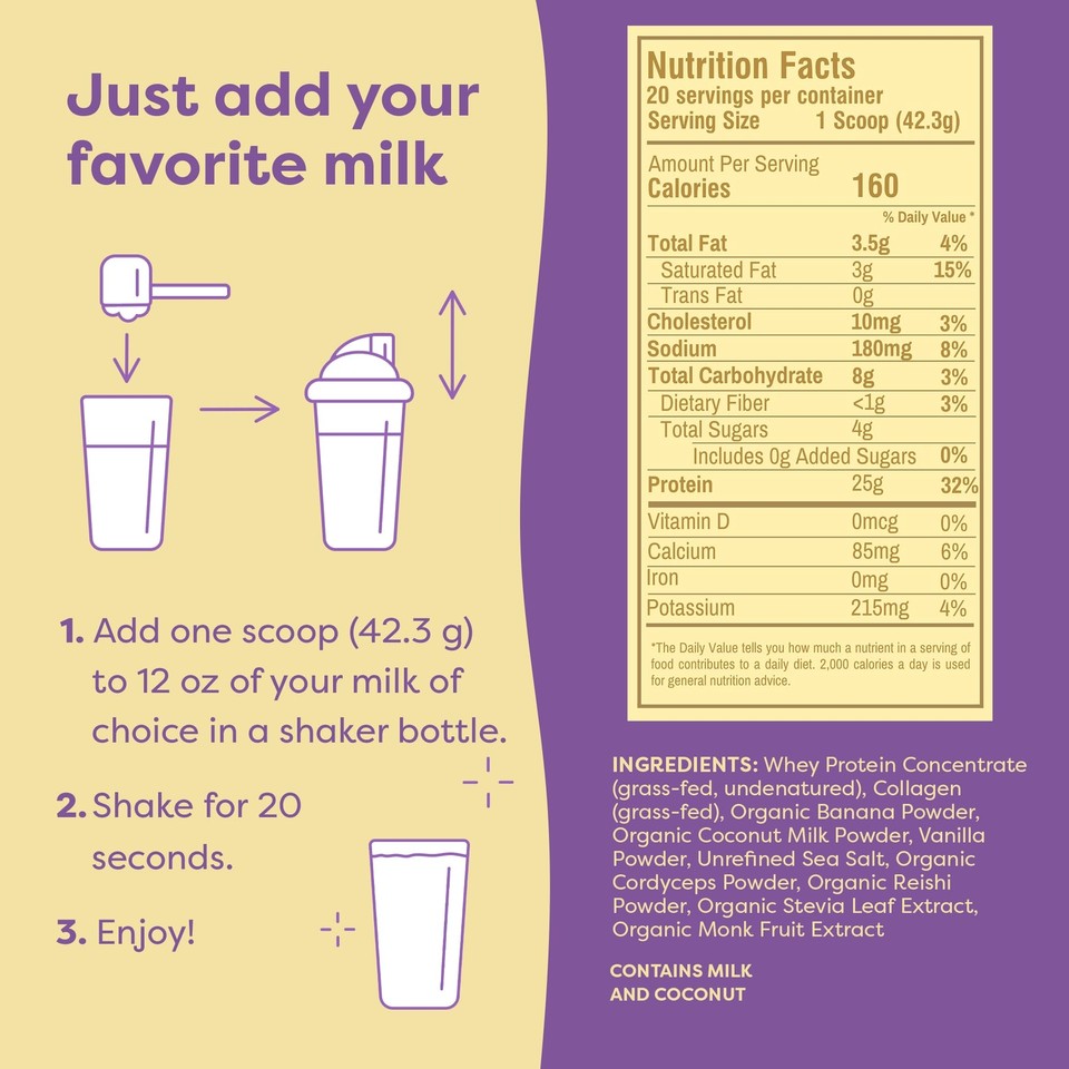 FlavCity Protein Powder Smoothie Vanilla gluten Free no Added Sugars flavcity-protein-powder-smoothie-vanilla-gluten-free-no-added-sugars