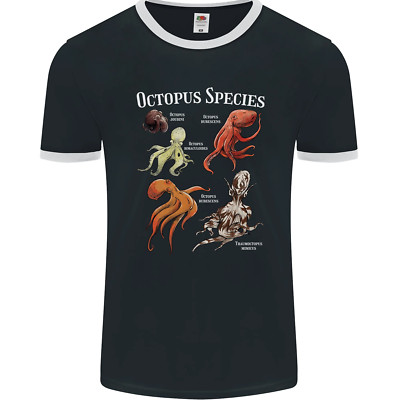 Octopus Species Scuba Diving Ocean Herren Ringer T-Shirt FotL