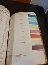 1958 DUPONT DUCO LINCOLN COLOR PAINT CHIP SWATCH SHEET BULLETIN NO 19 
