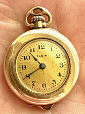ANTIQUE 1919 ELGIN GOLD FILLED 0 SIZE 7 JEWELS POCKET WATCH NOT WORKING 