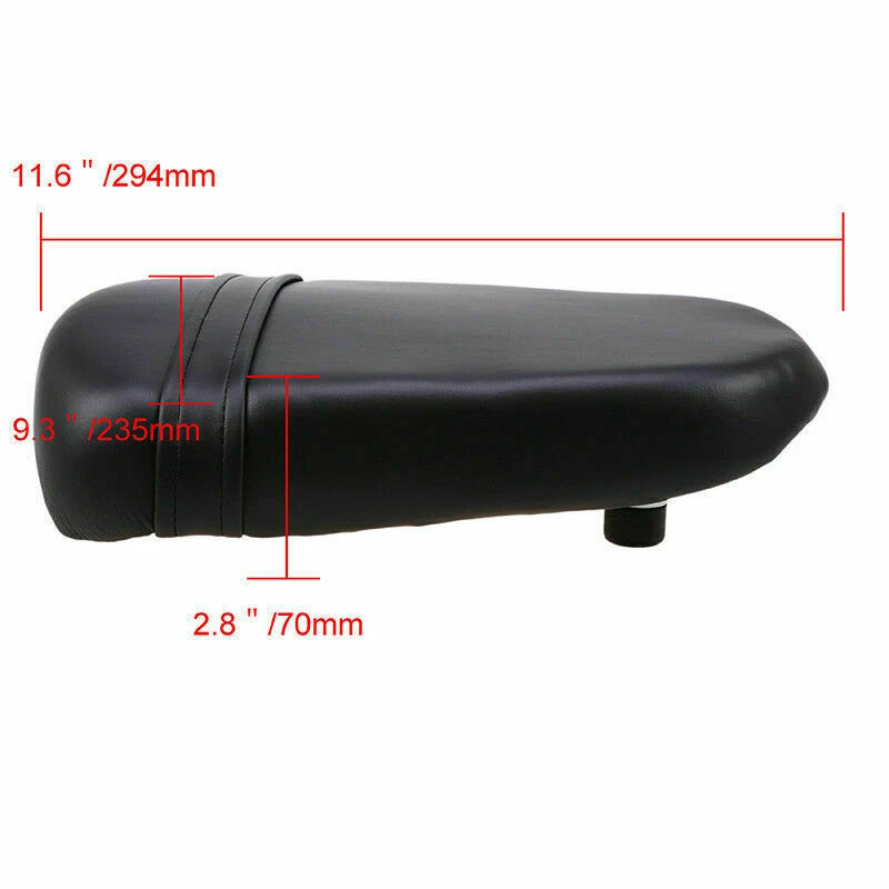 Black Rear Cushion Passenger Seat Pad for Suzuki GSXR750 600 K6 2006 07 Sturdy - Image 2 of 4
