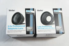 Vivitar Professional HD Wide Angle 0.43x + Telephoto 2.2x Lens Screw Attachment 