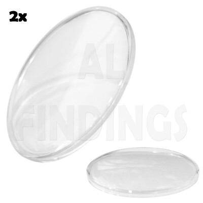 35mm - 40mm Große Runde Gewölbter crystal2x Reparatur Acryl Plastik Glas Uhr