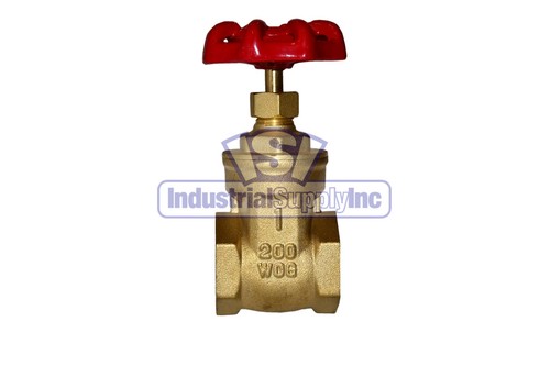 Gate Valve | Full Port | 1" NPT Threads | Brass | Industrial Supply