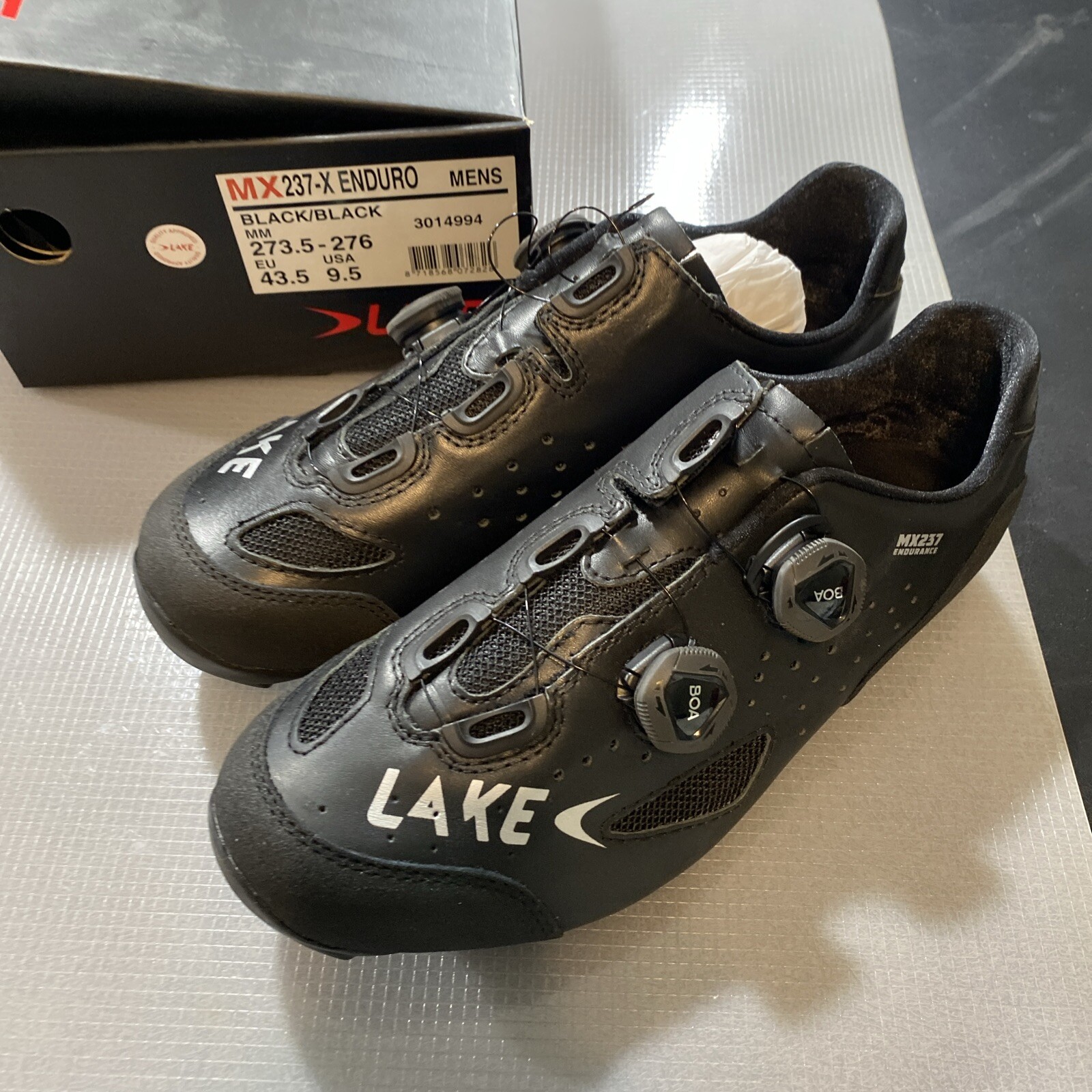 Lake Mx237 Wide Enduro Mtb Spd Cycling Shoes 43.5 Euro 9.5 Us (9090574