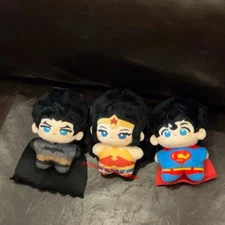 DC Batman Superman Plush Doll Keychain Stuffed Pendant Toy Anime 10cm-