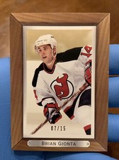 Brian Gionta 2003-04 UD BEEHIVE GOLD WOOD BORDER HOCKEY CARD #119 /15 NJ Devils