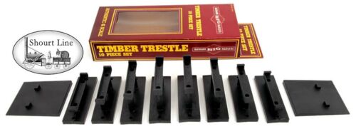 BACHMANN - Remolque pesado #96221 caballete de madera juego de 8 piezas - tren escala G - Imagen 7 de 8