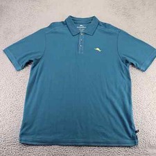 Tommy Bahama Shirt Mens XL Green Mesh Polo Golf Supima Cotton Outdoors Marlon