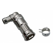 Koolance VL3N Female Quick Disconnect No-Spill Coupling Angle Barb ID 10mm 3/8"