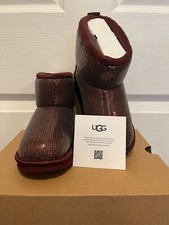 NIB KIDS TODDLER UGG CLASSIC MINI MIRROR BALL SEQUIN  BOOTS SIZE 11