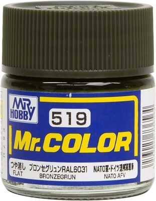 Mr. Hobby C519 Mr. Color Bronzegrun Lacquer Paint 10ml - US