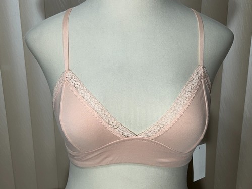 Jenni Pullover Wireless Bralette S M L Cropped V Neck Bra White Black Gray - Picture 13 of 15