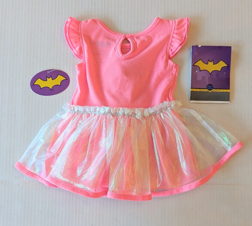 Nuevo con etiquetas Vestido Tutú Batgirl y Diadema Rosa Talla 0-3 Meses Vestido de Una Pieza Foto 4 de 4