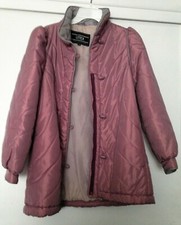 Utex Ladies Down Winter Coat Size 5/6 - Rosewood Color - Zip & Button Closure