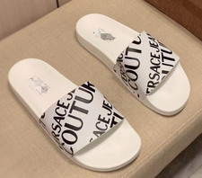 White Versace Slides Sizes 9/10/11.5