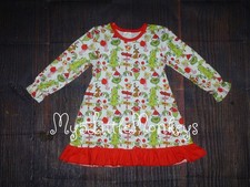 NEW Boutique Cartoon Christmas Girls Pajamas Nightgown