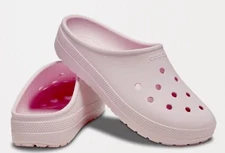 New Crocs Classic Low Profile Clogs Women's Size 7 Fit Like Size 8 NWT! Pink