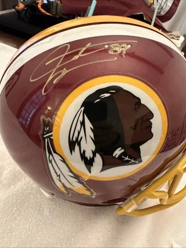 Washington Redskins Santana Moss Signed Replica Riddle  FS Helmet