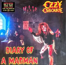 OZZY OSBOURNE DIARY OF A MADMAN - RED/BLACK SWIRL VINYL LP " NEW, SEALED "