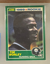 1989 Score - Tim Worley Rookie #268 Pittsburgh Steelers NFL Football Card. rookie card picture