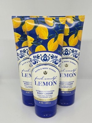 Bath & Body Works Fresh Amalfi Lemon Ultimate Hydration Body Cream x3