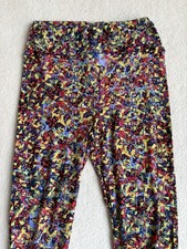 LuLaRoe Green Floral Flowers Leggings One Size