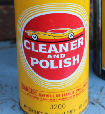 CAR GRAPHIC ~early 1960s era MAC'S CLEANER & POLISH Old Metal Oil Can