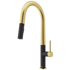 VIGO Greenwich 18'' H Single Handle Pull-Down Sprayer Kitchen Faucet in Matte