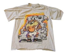 Vintage 90s Taz #32 Basketball Suns Looney Tunes T-Shirt Wild Oats Rare Size XL
