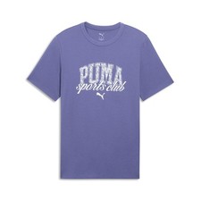 PUMA Class Graphic Crew Neck Short Sleeve T-Shirt Mens Blue Casual Tops 68464346