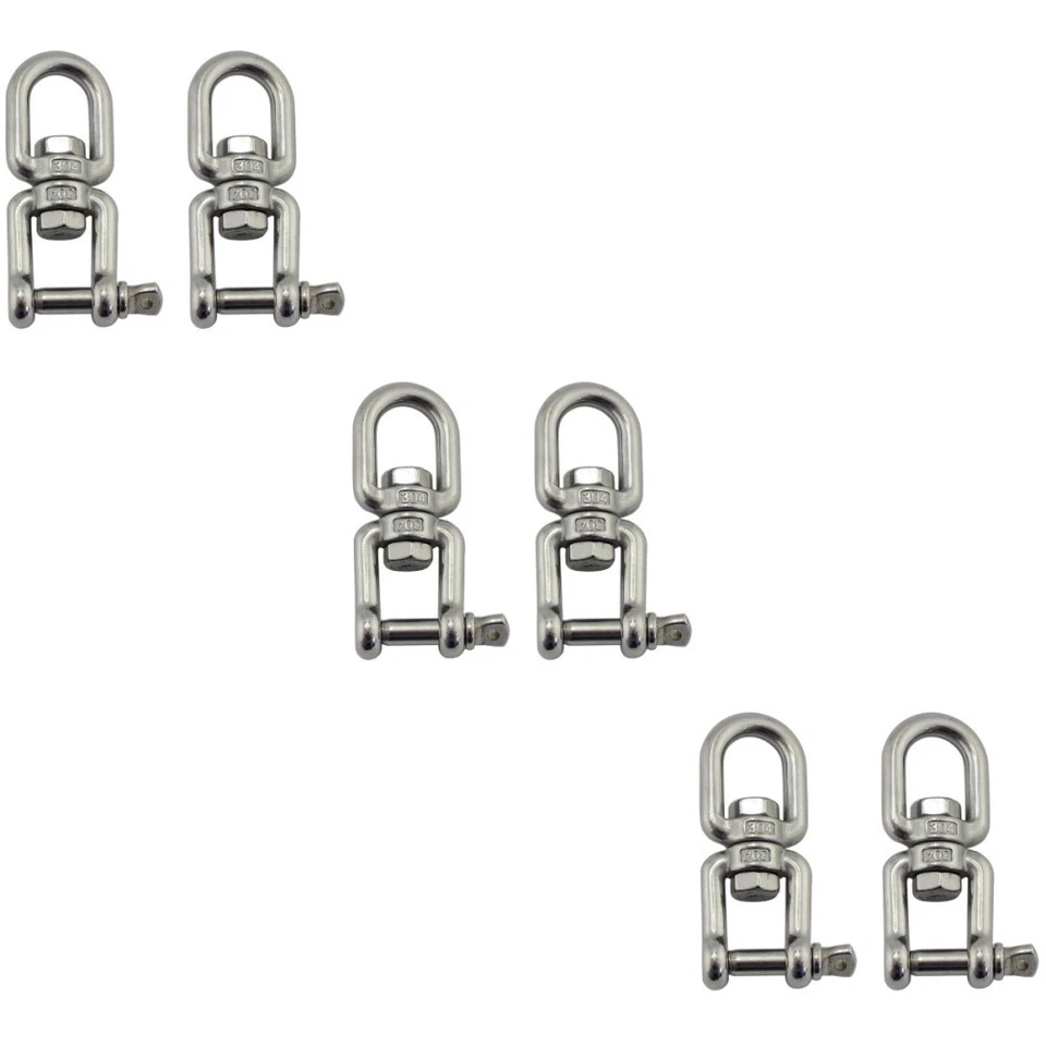  3 PCS Drehwirbel Karabiner Metallringe Klein Drehschäkelung Haken Drehhaken