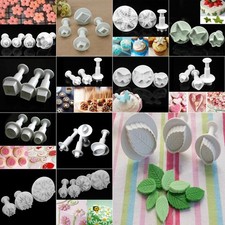 Fondant Cake Cutter Plunger Xmas Cookie Mold Sugarcraft Flower Decorating Mould