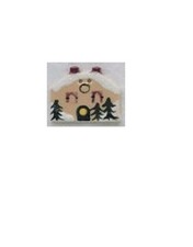 Mill Hill Ceramic Buttons 86158 Double chimney House with Snow