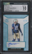 2026 Leaf Trinity Platinum Leonard Moore 31/40 RC Rookie Gem Mint CGC 10 10 Auto