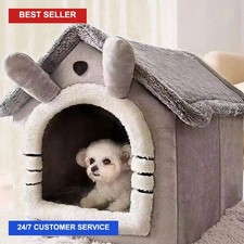 Indoor Warm Dog House Soft Pet Bed Tent House Dog Kennel Cat Bed Removable and