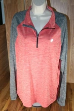 SB Tech Cool Play Mens Big And Tall XL Shirt Long Sleeve 1/4 Zip Red Black !