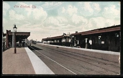 Ely, The Station, Bahnhof, Ansichtskarte 