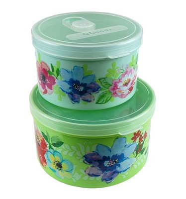 QG 40 & 24oz Round Plastic Food Storage Containers with Lids BPA Free - 2 Pie...