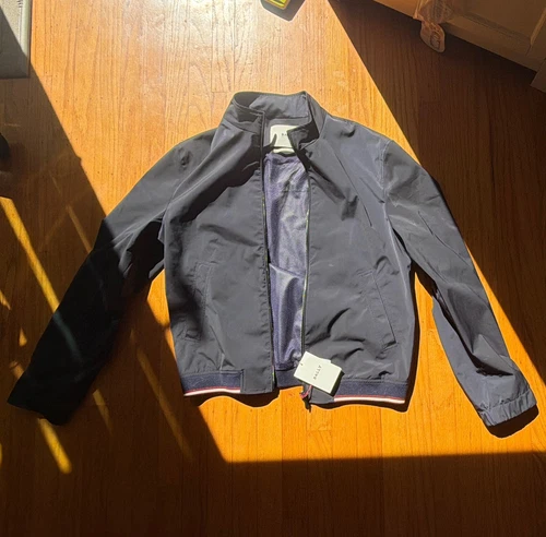 Bally Men's Blue Techno Full Zip Bomber Jacket Size 38 $695 RETAIL - product listing photo