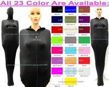 Black Spandex Mummy Suit Costume Bodysuit Sexy Women Jumpsuits Sleeping Bag F635