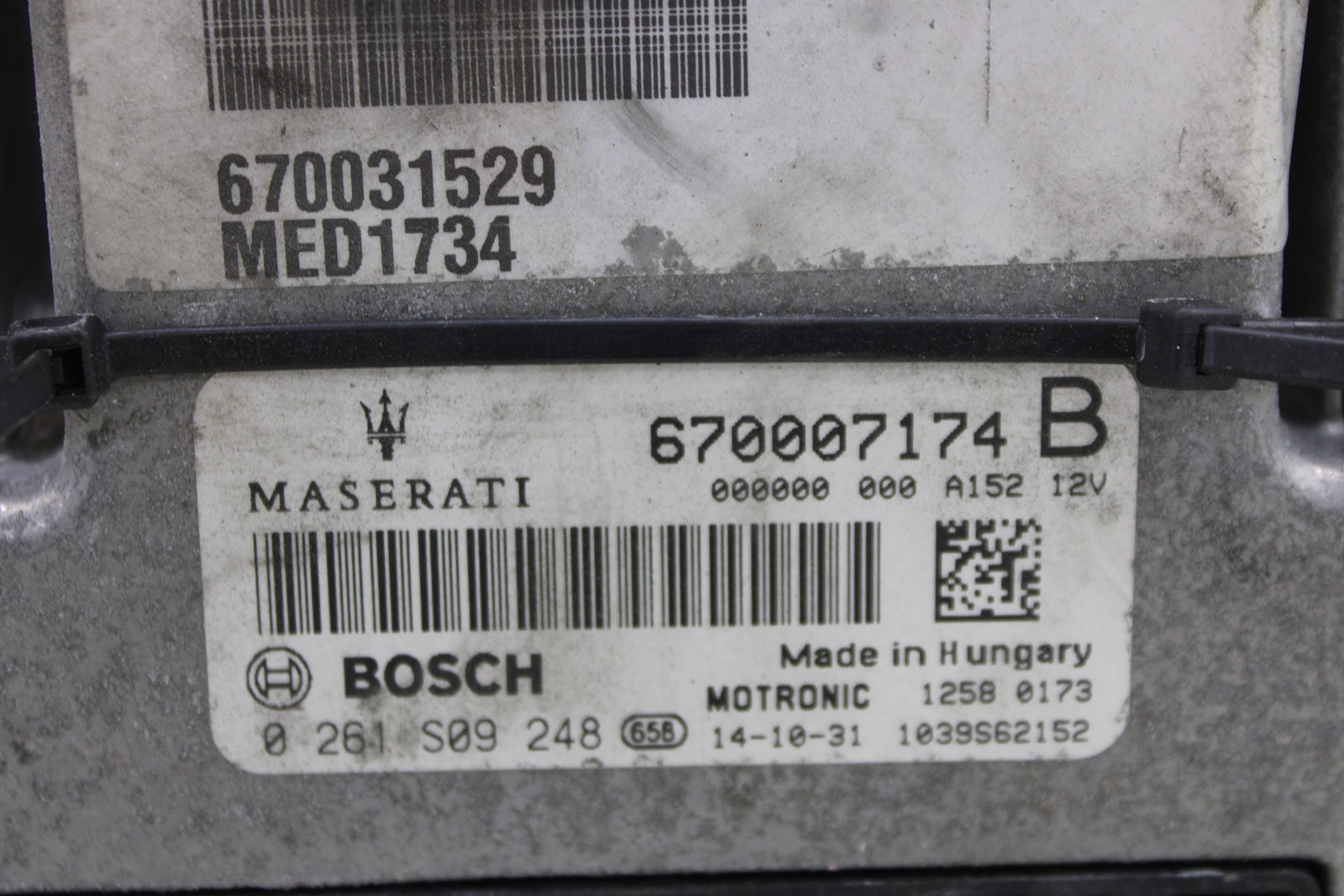 Engine/motor Brain Box EBX 4DR DOHC 3.0L AS SEEN MASERATI GHIBLI 2015