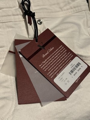 NWT Vayder Mens Slim Fit White Jeans Size 32x32 Denim MSRP $435