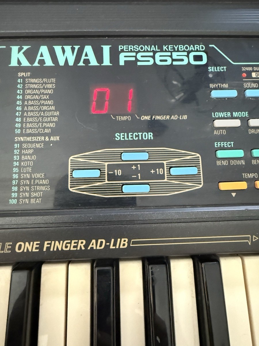 Vintage Kawai FS650 Keyboard Synth MIJ Retro 80s Tested Works 61