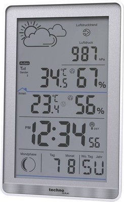 Technoline Wetterstation Uhr WS 9218 Barometer Hygrometer  B Ware