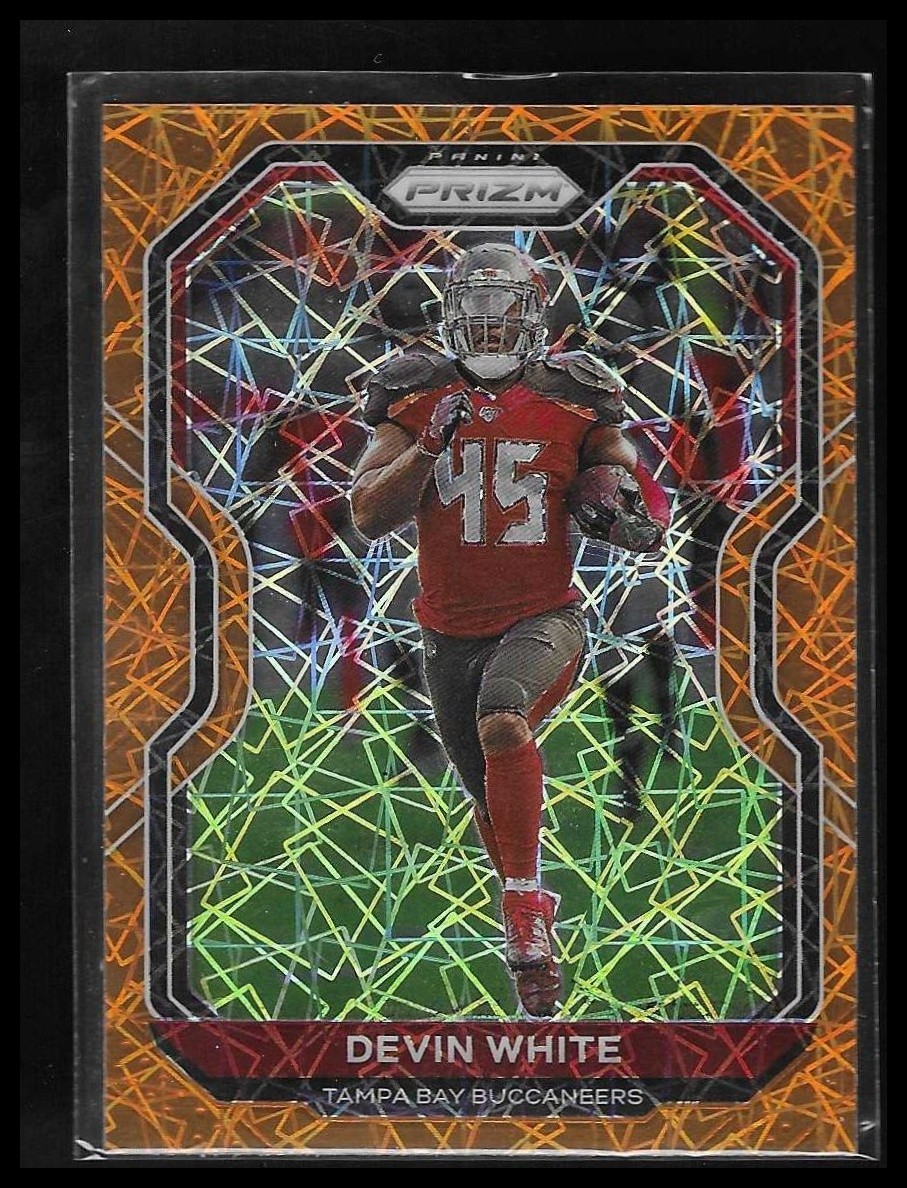2020 Panini Prizm Devin White Orange Lazer Parallel Card # 259