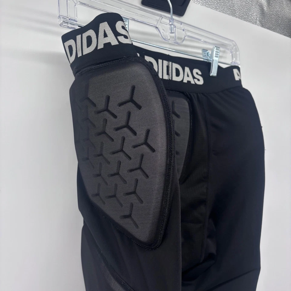 Pantalones Cortos de Compresión Acolchados Adidas Alphaskin Para Hombre Negros Fútbol Atlético Foto 2 de 4