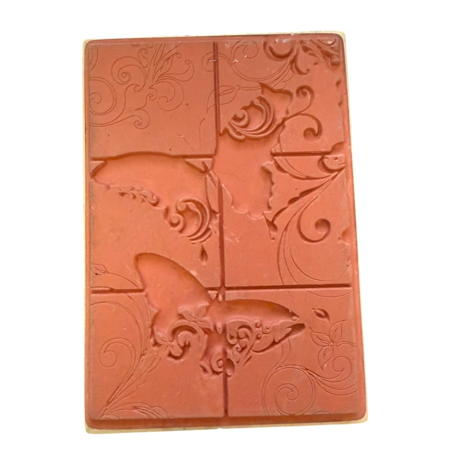 Hampton Art Windowpane Monarch Butterfly Rubber Stamp PS0520 